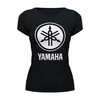 Заказать женскую футболку в Москве. Футболка базовая YAMAHA от DESIGNER   - готовые дизайны и нанесение принтов.