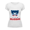 Заказать женскую футболку в Москве. Футболка базовая Russia team от Easy-store - готовые дизайны и нанесение принтов.