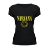 Заказать женскую футболку в Москве. Футболка базовая Nirvana от YellowCloverShop - готовые дизайны и нанесение принтов.