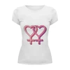 Заказать женскую футболку в Москве. Футболка базовая Lesbian love от td-1991@yandex.ru - готовые дизайны и нанесение принтов.
