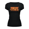 Заказать женскую футболку в Москве. Футболка базовая New York City от balden - готовые дизайны и нанесение принтов.
