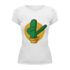 Заказать женскую футболку в Москве. Футболка базовая Dabbing Cactus от Павел Павел - готовые дизайны и нанесение принтов.