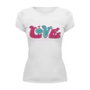 Заказать женскую футболку в Москве. Футболка базовая Любовь (Love) от BeliySlon - готовые дизайны и нанесение принтов.