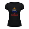 Заказать женскую футболку в Москве. Футболка базовая Keep Calm art от Leichenwagen - готовые дизайны и нанесение принтов.