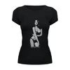 Заказать женскую футболку в Москве. Футболка базовая Megan Fox от KinoArt - готовые дизайны и нанесение принтов.