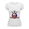 Заказать женскую футболку в Москве. Футболка базовая Нью-Йорк Айлендерс от kspsshop - готовые дизайны и нанесение принтов.