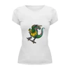 Заказать женскую футболку в Москве. Футболка базовая Динозавр от YellowCloverShop - готовые дизайны и нанесение принтов.