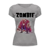 Заказать женскую футболку в Москве. Футболка базовая Zombie Cat от Leichenwagen - готовые дизайны и нанесение принтов.