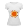 Заказать женскую футболку в Москве. Футболка базовая Оранжевое Солнце от Orange Sun - готовые дизайны и нанесение принтов.