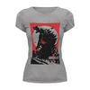 Заказать женскую футболку в Москве. Футболка базовая Godzilla gray от KinoArt - готовые дизайны и нанесение принтов.
