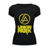 Заказать женскую футболку в Москве. Футболка базовая Linkin Park  от ROK - готовые дизайны и нанесение принтов.