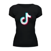 Заказать женскую футболку в Москве. Футболка базовая TikTok  от DESIGNER   - готовые дизайны и нанесение принтов.