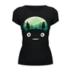 Заказать женскую футболку в Москве. Футболка базовая Totoro Forest от Mesk08 - готовые дизайны и нанесение принтов.
