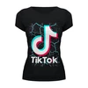 Заказать женскую футболку в Москве. Футболка базовая TIK TOK (Tik Tok video) от vista12761@rambler.ru - готовые дизайны и нанесение принтов.