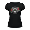 Заказать женскую футболку в Москве. Футболка базовая ☘ Cat&Roses ☘ от balden - готовые дизайны и нанесение принтов.