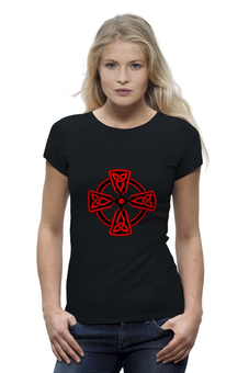 Заказать женскую футболку в Москве. Футболка базовая Кельтский крест от trend - готовые дизайны и нанесение принтов.