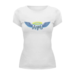 Заказать женскую футболку в Москве. Футболка базовая Angel от Oleg  - готовые дизайны и нанесение принтов.