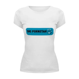 Заказать женскую футболку в Москве. Футболка базовая SKI PORNSTAR от Skywalker - готовые дизайны и нанесение принтов.