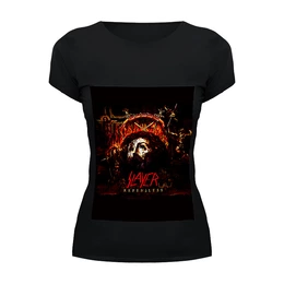 Заказать женскую футболку в Москве. Футболка базовая Slayer Repentless 2015 от Илья - готовые дизайны и нанесение принтов.