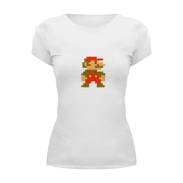 Заказать женскую футболку в Москве. Футболка базовая Супер Марио original colors от mironcrig@gmail.com - готовые дизайны и нанесение принтов.