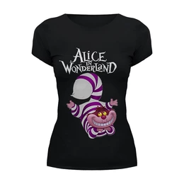 Заказать женскую футболку в Москве. Футболка базовая Alice in Wonderland от Leichenwagen - готовые дизайны и нанесение принтов.