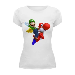 Заказать женскую футболку в Москве. Футболка базовая Марио от aleks_say - готовые дизайны и нанесение принтов.