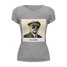 Заказать женскую футболку в Москве. Футболка базовая Dr. Lenin от joseph - готовые дизайны и нанесение принтов.