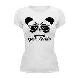 Заказать женскую футболку в Москве. Футболка базовая Панда (Panda) от trugift - готовые дизайны и нанесение принтов.