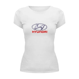 Заказать женскую футболку в Москве. Футболка базовая Hyundai от THE_NISE  - готовые дизайны и нанесение принтов.