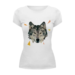 Заказать женскую футболку в Москве. Футболка базовая Волк (Wolf) от coolmag - готовые дизайны и нанесение принтов.
