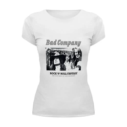 Заказать женскую футболку в Москве. Футболка базовая группа "Bad Company" от Fedor - готовые дизайны и нанесение принтов.
