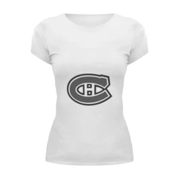 Заказать женскую футболку в Москве. Футболка базовая Montreal Canadiens от kspsshop - готовые дизайны и нанесение принтов.