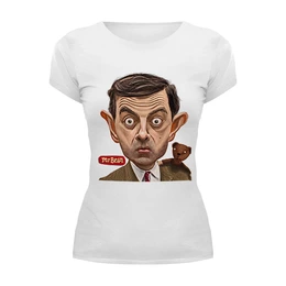 Заказать женскую футболку в Москве. Футболка базовая Mr.Bean от Leichenwagen - готовые дизайны и нанесение принтов.