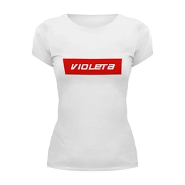 Заказать женскую футболку в Москве. Футболка базовая Violeta от THE_NISE  - готовые дизайны и нанесение принтов.