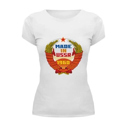 Заказать женскую футболку в Москве. Футболка базовая 1960 год рождения от Djimas Leonki - готовые дизайны и нанесение принтов.
