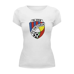 Заказать женскую футболку в Москве. Футболка базовая FC Viktoria от THE_NISE  - готовые дизайны и нанесение принтов.