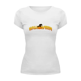 Заказать женскую футболку в Москве. Футболка базовая Halloween от THE_NISE  - готовые дизайны и нанесение принтов.
