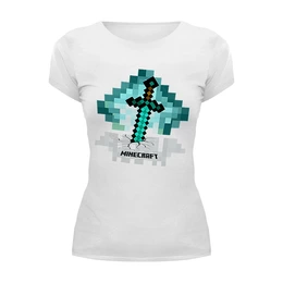 Заказать женскую футболку в Москве. Футболка базовая Майнкрафт Minecraft от MariYang  - готовые дизайны и нанесение принтов.