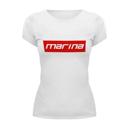 Заказать женскую футболку в Москве. Футболка базовая Marina от THE_NISE  - готовые дизайны и нанесение принтов.