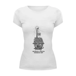 Заказать женскую футболку в Москве. Футболка базовая новые идеи! от pictusgramma@yandex.ru - готовые дизайны и нанесение принтов.