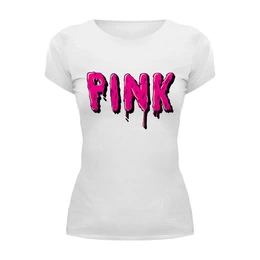 Заказать женскую футболку в Москве. Футболка базовая Pink  от ПРИНТЫ ПЕЧАТЬ  - готовые дизайны и нанесение принтов.