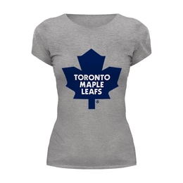 Заказать женскую футболку в Москве. Футболка базовая Toronto Maple Leafs / NHL Canada от KinoArt - готовые дизайны и нанесение принтов.