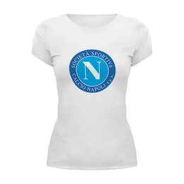 Заказать женскую футболку в Москве. Футболка базовая Calcio Napoli от THE_NISE  - готовые дизайны и нанесение принтов.