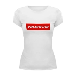 Заказать женскую футболку в Москве. Футболка базовая Valentina от THE_NISE  - готовые дизайны и нанесение принтов.
