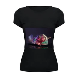 Заказать женскую футболку в Москве. Футболка базовая Flashlight Creative от natulia_hatulia@yahoo.com - готовые дизайны и нанесение принтов.