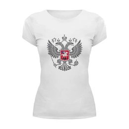 Заказать женскую футболку в Москве. Футболка базовая Россия от THE_NISE  - готовые дизайны и нанесение принтов.