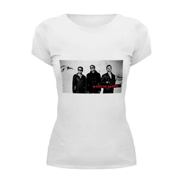 Заказать женскую футболку в Москве. Футболка базовая Depeche Mode  от Fedor - готовые дизайны и нанесение принтов.