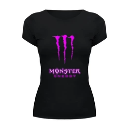 Заказать женскую футболку в Москве. Футболка базовая Monster Energy от THE_NISE  - готовые дизайны и нанесение принтов.