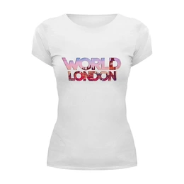 Заказать женскую футболку в Москве. Футболка базовая "DIFFERENT WORLD": London от Octopuslabel - готовые дизайны и нанесение принтов.