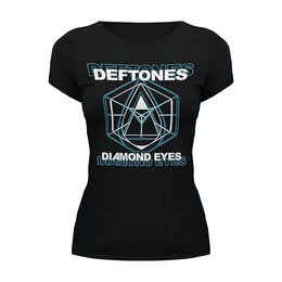 Заказать женскую футболку в Москве. Футболка базовая Deftones от geekbox - готовые дизайны и нанесение принтов.